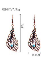 Leaf Pattern Alloy Earrings Accessories